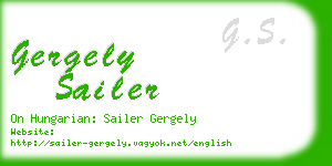 gergely sailer business card